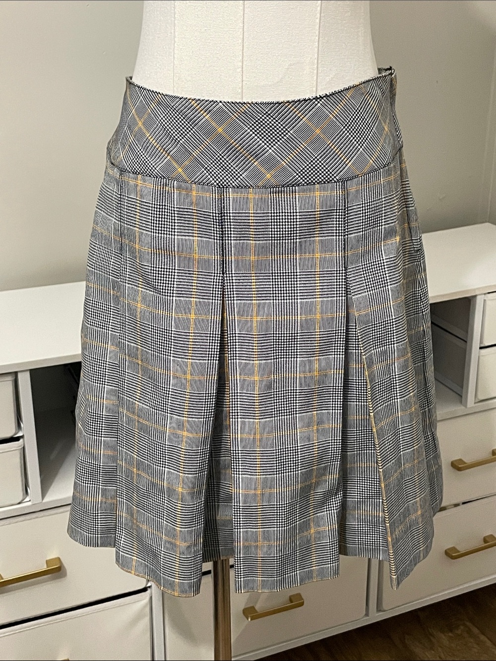Parker Houndstooth/Plaid Skirt